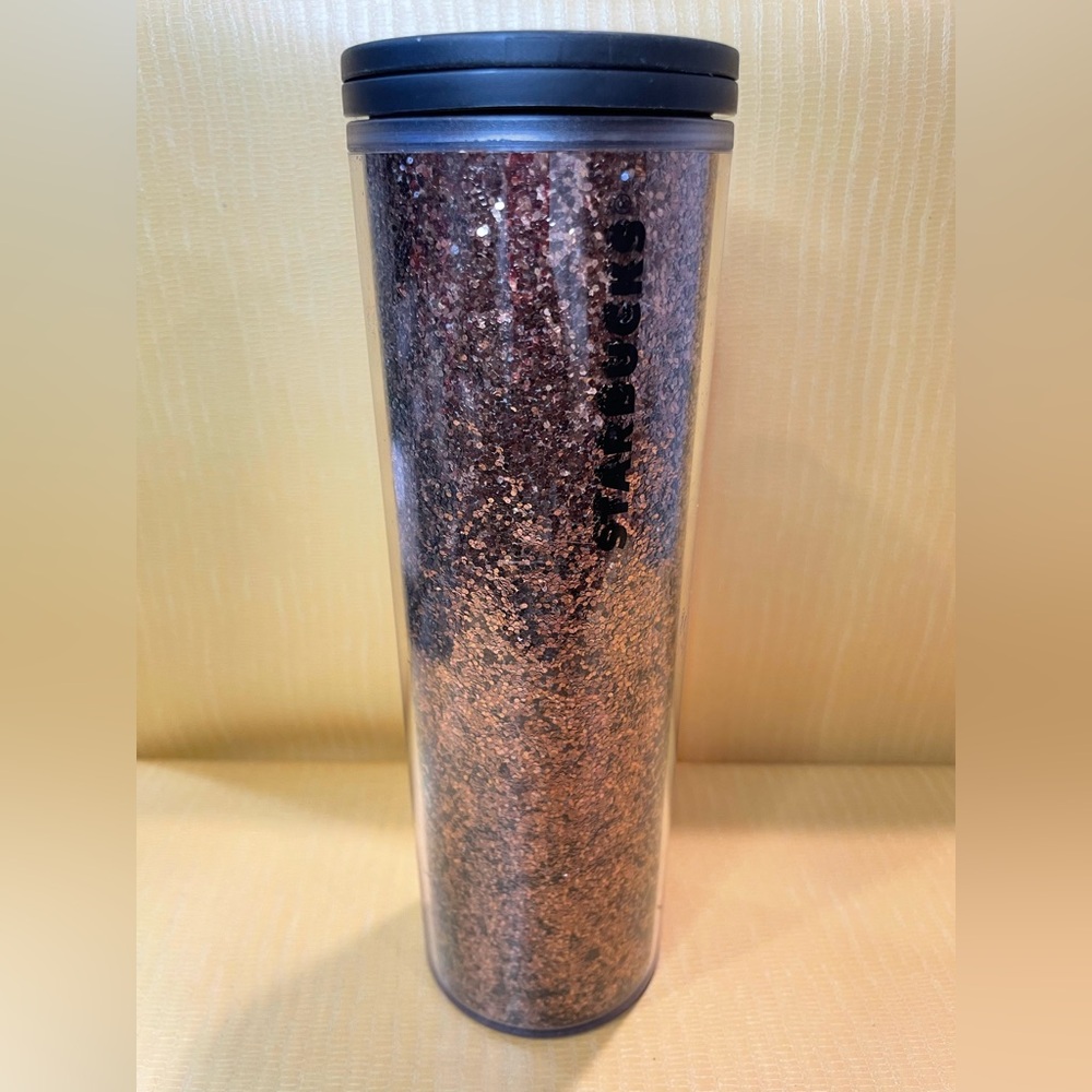 LIMITED EDITION Starbucks tumblr 2018 rose gold Christmas glitter